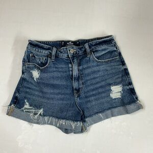 Hollister Women's Distressed Blue Jean Shorts